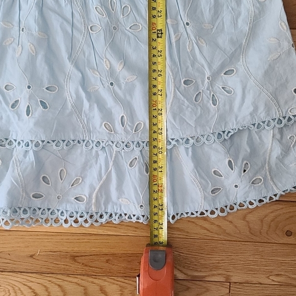 NWT RIVER ISLAND embroidery eyelet baby blue  dress US 6 - Picture 11 of 16